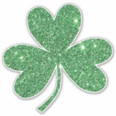 Sticker Shamrock à Parties scintillant verte (Devant)