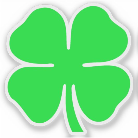 Sticker shamrock chanceux (Devant)