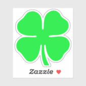 Sticker shamrock chanceux (Feuille)