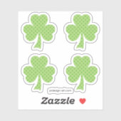 Sticker Shamrock Clover Pois St. Patrick's Day (Feuille)