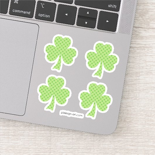 Sticker Shamrock Clover Pois St. Patrick's Day (Détail)