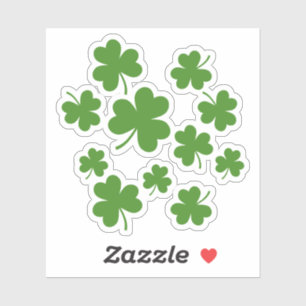 Sticker Shamrock de la Saint Patrick Motif Clover