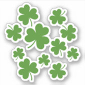 Sticker Shamrock de la Saint Patrick Motif Clover (Devant)