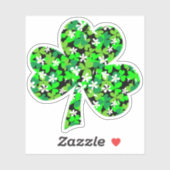 Sticker Shamrock floral de la Saint Patrick (Feuille)