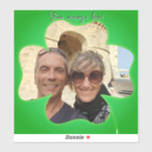 Sticker Shamrock Frame + Photo & Text (Feuille)