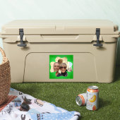 Sticker Shamrock Frame + Photo & Text (Glacière)