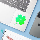 Sticker Shamrock Green Irish St. Patricks Day 4Sean (Ordinateur portable avec iPhone)