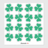 Sticker Shamrock Green St. Patrick's Day Irlandais (Feuille)