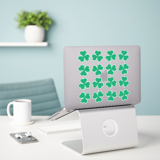 Sticker Shamrock Green St. Patrick's Day Irlandais (Ordinateur portable sur le bureau)