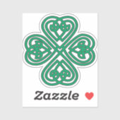 Sticker Shamrock irlandais Green Celtic Lucky Clover (Feuille)