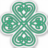 Sticker Shamrock irlandais Green Celtic Lucky Clover (Recto)