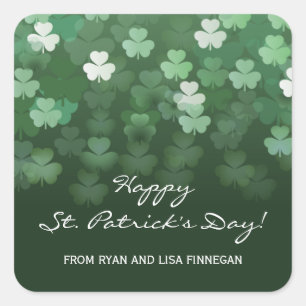Sticker Shamrock Jour de la Saint Patrick pluvieux