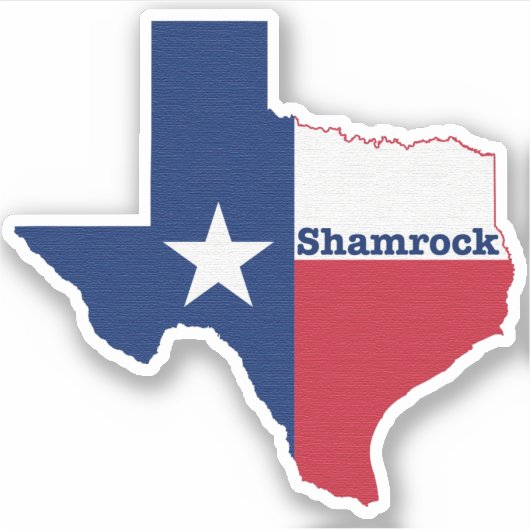 Sticker Shamrock Texas (Devant)