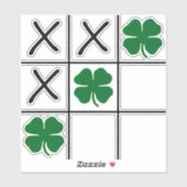 Sticker Shamrock Tic Tac Toe (Feuille)