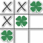 Sticker Shamrock Tic Tac Toe (Devant)