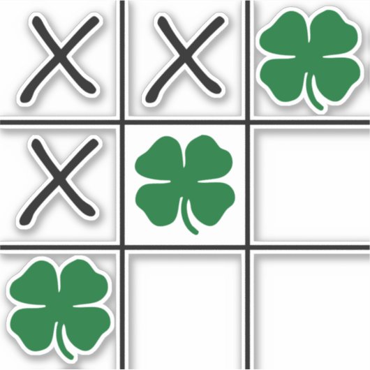 Sticker Shamrock Tic Tac Toe (Devant)