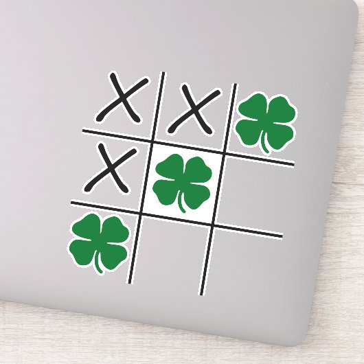Sticker Shamrock Tic Tac Toe (Détail)
