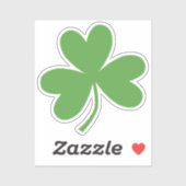 Sticker Shamrock vert Kiss-Cut (Feuille)