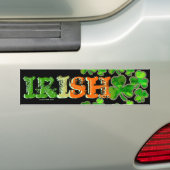 Sticker Shamrock vert orange blanc irlandais (En voiture)