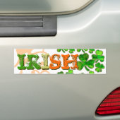 Sticker Shamrock vert orange blanc irlandais (En voiture)
