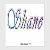 Sticker "Shane" Shane Coloré Nom, (Feuille)