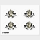 Sticker Shar Pei Urbain Flourissant (Feuille)