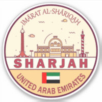 Sharjah Émirats arabes unis Emblem Skyline de la v