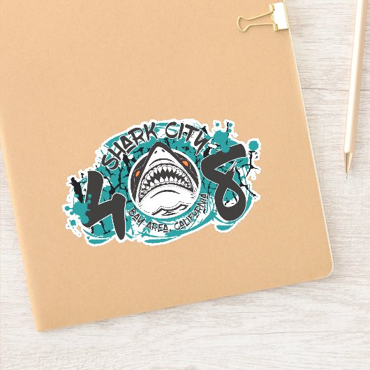 Sticker Shark City Bay Area California Decal (Carnet)