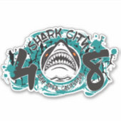 Sticker Shark City Bay Area California Decal (Devant)