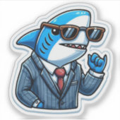 Sticker Shark Drawing : Les Clés de la mer #17 (Devant)