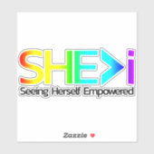 Sticker SHE>Je vois qu'elle est autonome (Feuille)