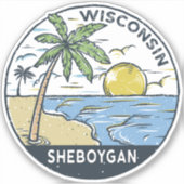 Sticker Sheboygan Wisconsin Vintage (Devant)