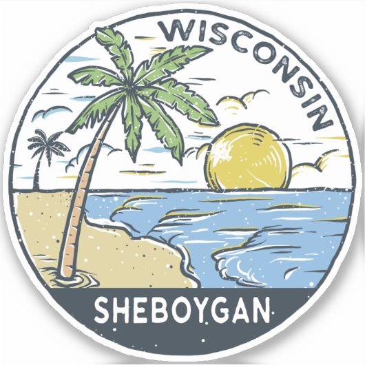 Sticker Sheboygan Wisconsin Vintage (Devant)