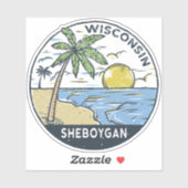 Sticker Sheboygan Wisconsin Vintage (Feuille)
