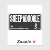 Sticker Sheepadoodle Chien Définition, Doodle Dog Noun Cad (Feuille)