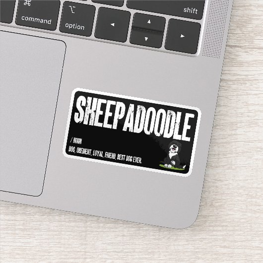 Sticker Sheepadoodle Chien Définition, Doodle Dog Noun Cad (Détail)