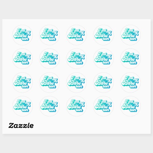 Sticker Sheet Blue - Ik heb mijn auto laten rennen (Vel)