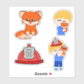 Sticker Sheet - Firefighter Fox (Vel)