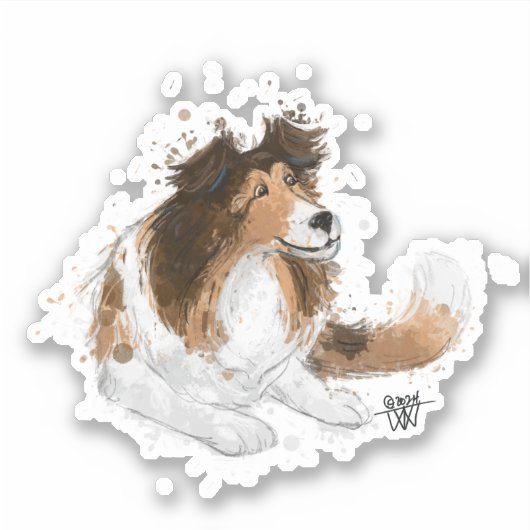 Sticker Sheldon the Sheltie (Devant)