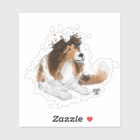 Sticker Sheldon the Sheltie (Feuille)