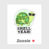 Sticker Shell Ouais Funny Tortoise Pun (Feuille)