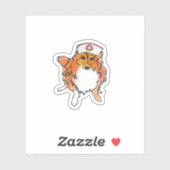 Sticker Sheltie Chien en infirmière Casquette - animalsinh (Feuille)