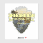 Sticker Shenandoah NP (flèche) (Feuille)