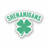 Sticker Shenanigans Shamrock Saint-Patrick Rétro  (Recto)