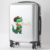 Sticker Shérif de dinosaure mignon/cowboy (Sur valise)