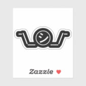 Sticker Shi Kana Shrug Emoticon -\_ ㋛_/+Japonais Kaomoji (Feuille)