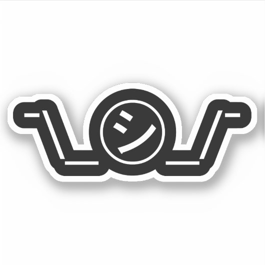 Sticker Shi Kana Shrug Emoticon -\_ ㋛_/+Japonais Kaomoji (Devant)