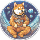 Sticker Shiba, astronaute spatiale Shiba (Devant)