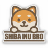 Sticker SHIBA INU BRO  - Cool Shiba Inu Brother Design (Devant)