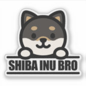 Sticker SHIBA INU BRO  - Cool Shiba Inu Brother Design (Devant)